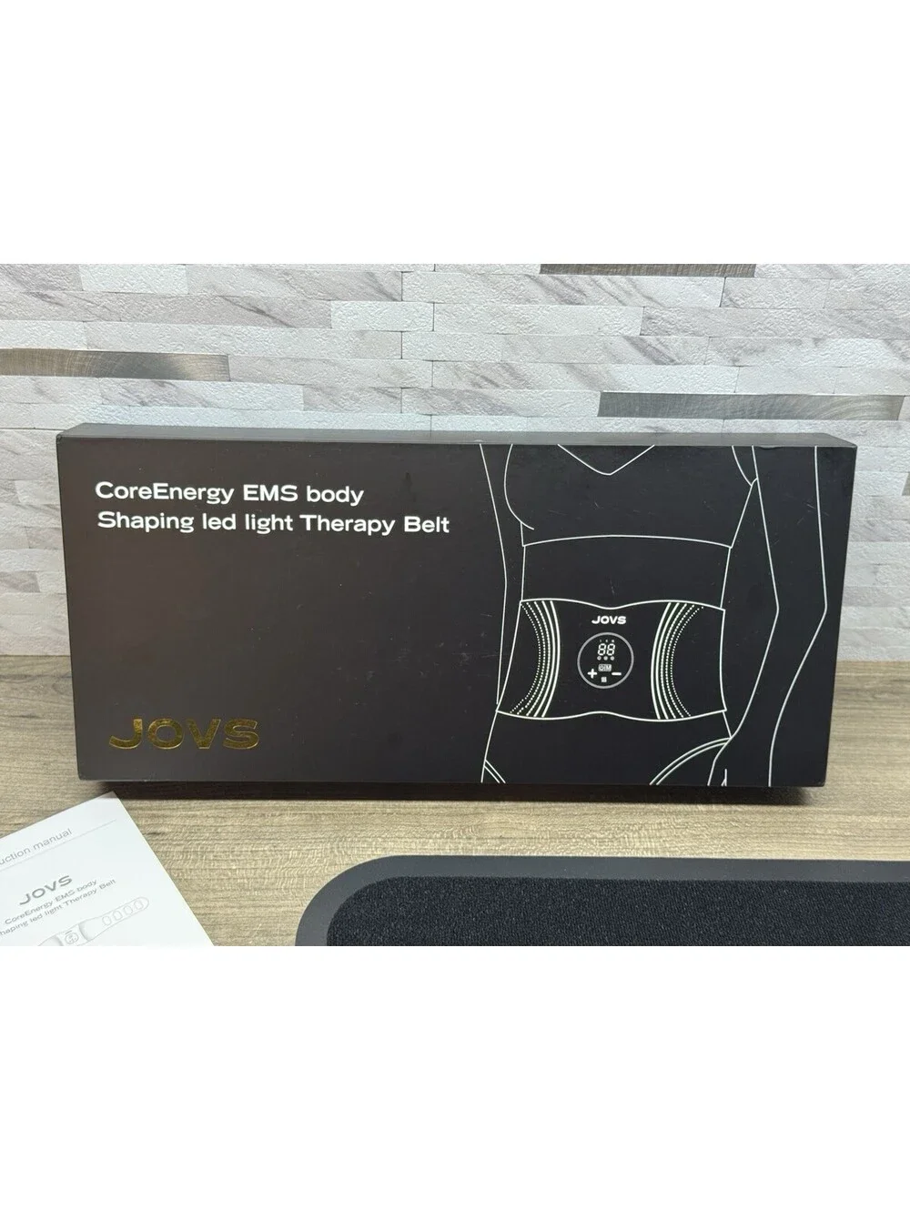 JOVS CoreEnergy EMS LED Light Therapy Belt, Portable 6 Settings Black -OPEN BOX